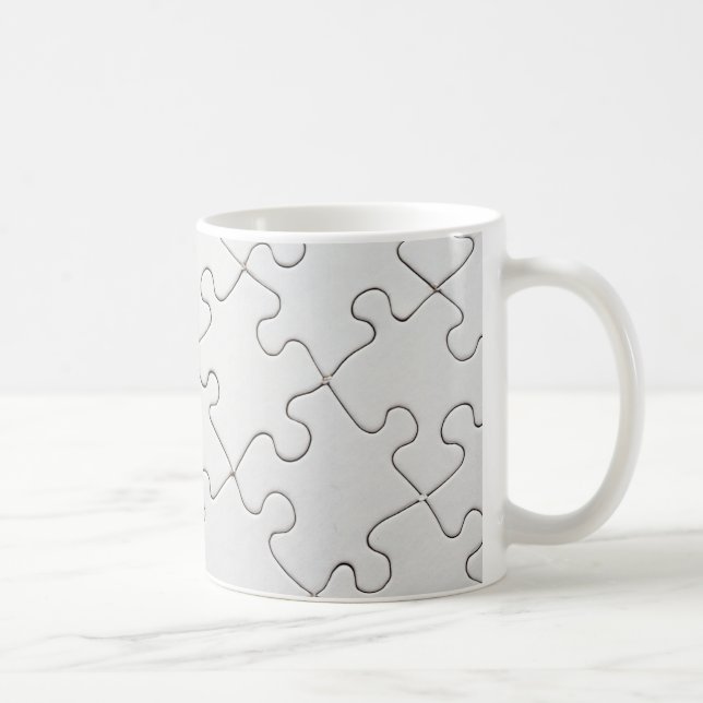White puzzle coffee mug (Right)