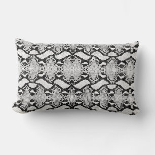 White Python Exotic Snakeskin Lumbar Cushion