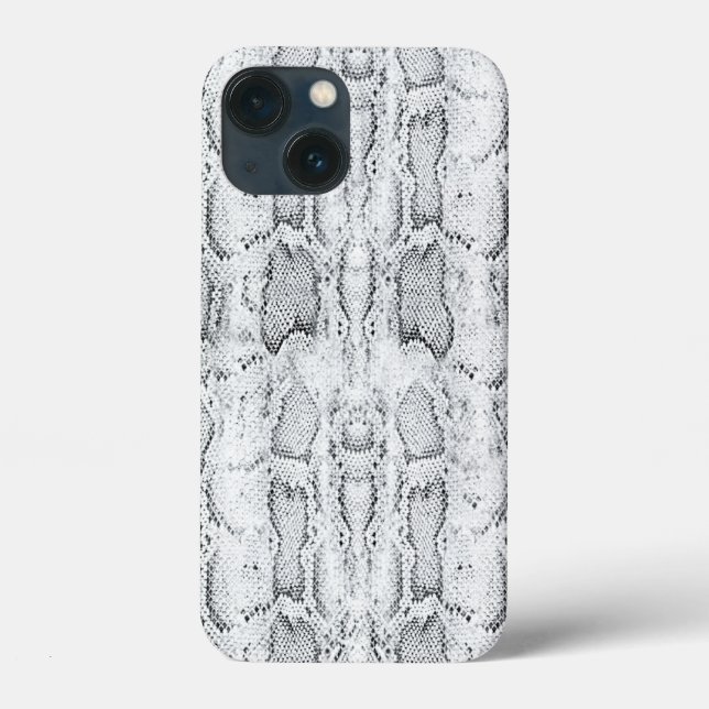White Python Snake Skin Print Case-Mate iPhone Case (Back)