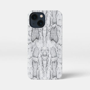White Python Snake Skin Print iPhone 13 Mini Case