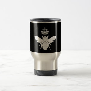 White Queen Bee Logo...Are You A Queen Bee? Travel Mug