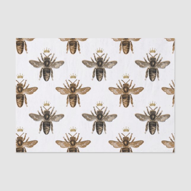 White Queen Bee Tissue Paper (Front)