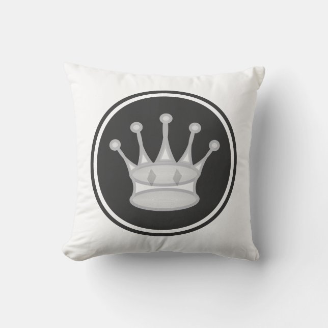 White Queen Chess Piece Cushion (Front)