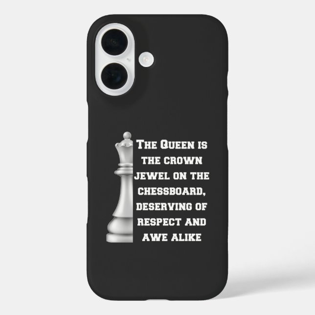 White Queen Chess Piece Power Respect Strategy Case-Mate iPhone Case (Back)