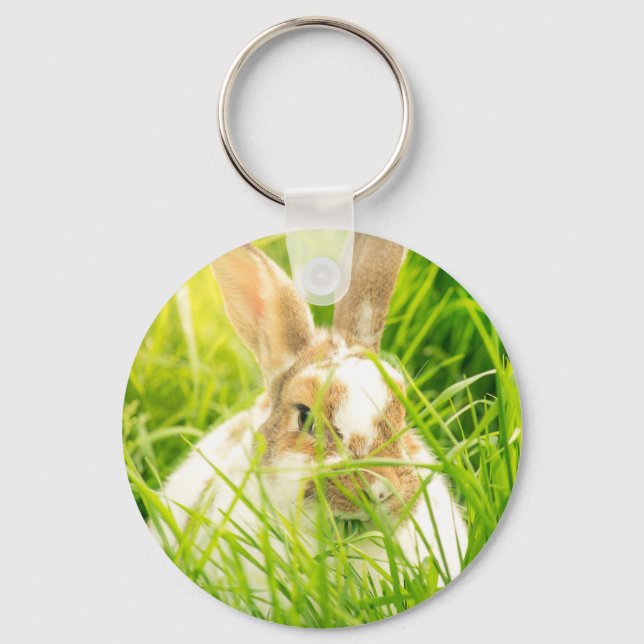 White rabbit3 key ring (Front)