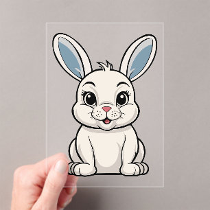 White Rabbit Acrylic Invitations