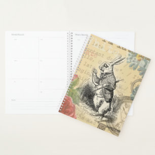 White Rabbit Alice Adventures Wonderland Art Planner