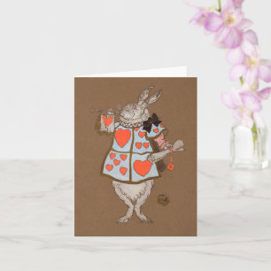 White Rabbit Alice Art Greeting Card – Whimsical
