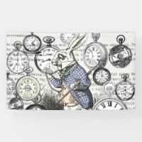 White Rabbit Alice in Wonderland Clocks