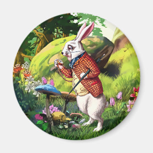 White Rabbit Alice in Wonderland Easter Magnets