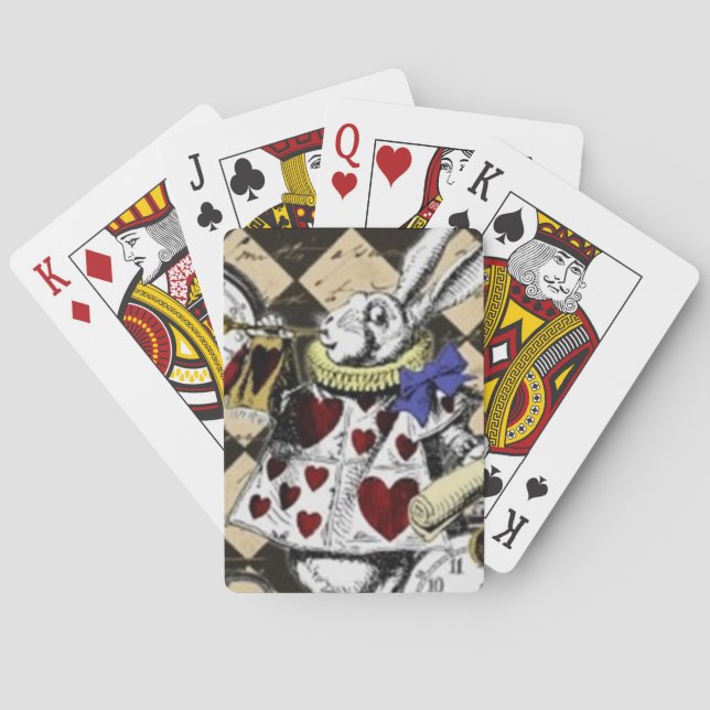 White Rabbit Alice in Wonderland Playing Cards! Playing Cards (Back)