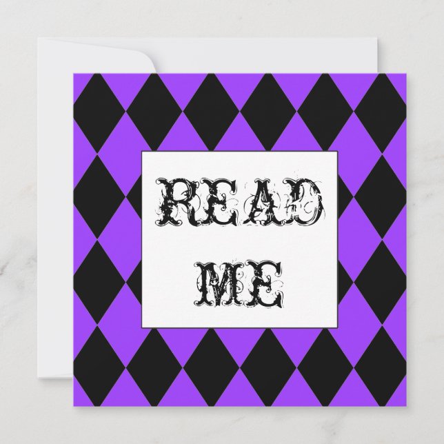 White Rabbit Alice Invitation (Front)