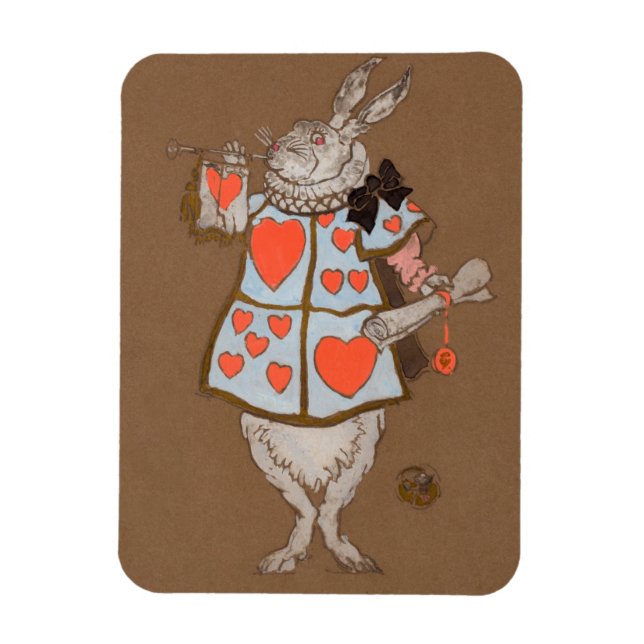 White Rabbit Alice Magnet | Wonderland Character (Vertical)