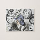 White Rabbit Alice Wonderland Clocks Art