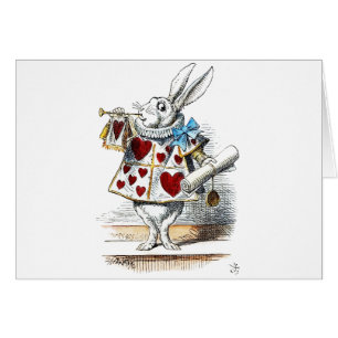 White Rabbit Alice Wonderland Rabbit of Hearts