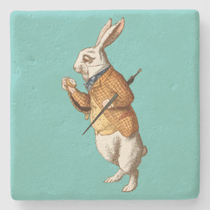 White Rabbit (Alice's Adventures in Wonderland) Stone Coaster