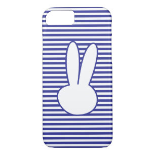 White Rabbit and Blue stripes pattern iPhone 8/7 Case