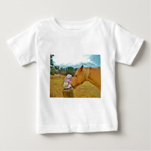 White Rabbit and Yellow Horse Baby T-Shirt