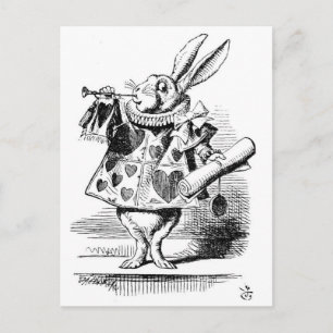 White Rabbit as Herald Postcard