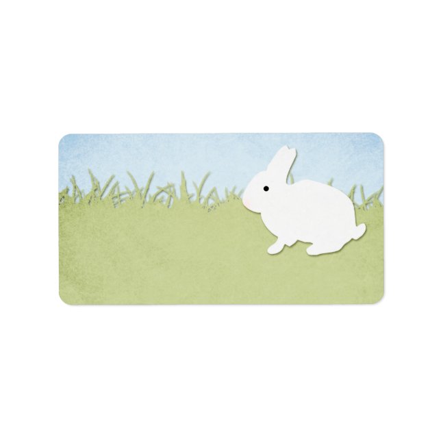 White Rabbit Blank Address Label (Front)