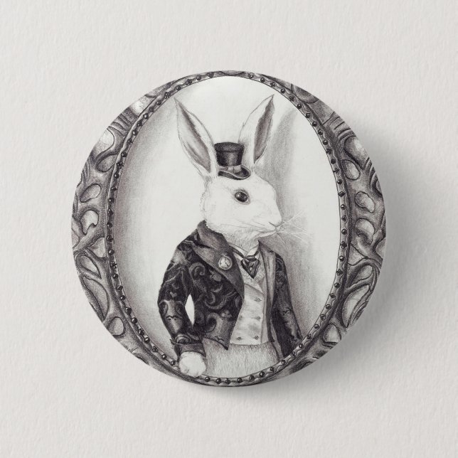 White Rabbit - Button (Front)