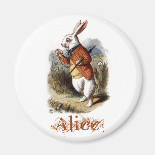 White Rabbit (colour) Magnet