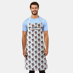 White Rabbit Court Trumpeter Alice in Wonderland Apron