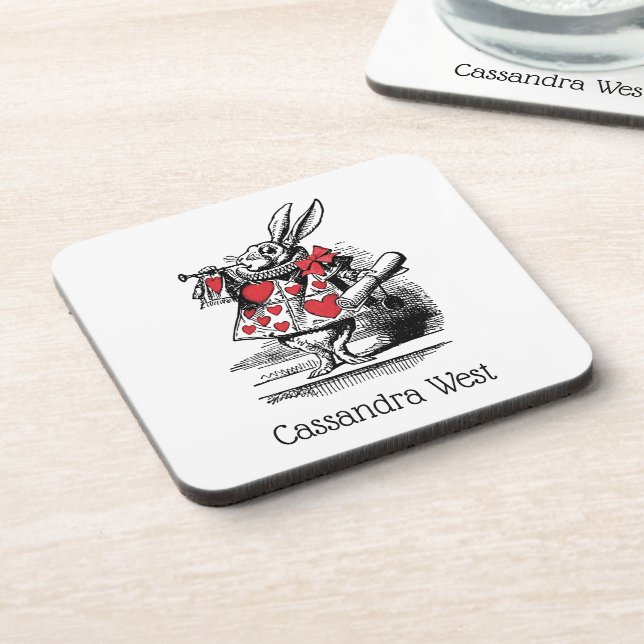 White Rabbit Court Trumpeter Alice in Wonderland Coaster (Left Side)