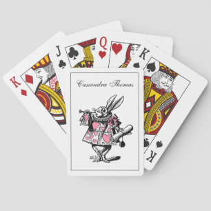 White Rabbit Court Trumpeter Alice in Wonderland P Playing Cards