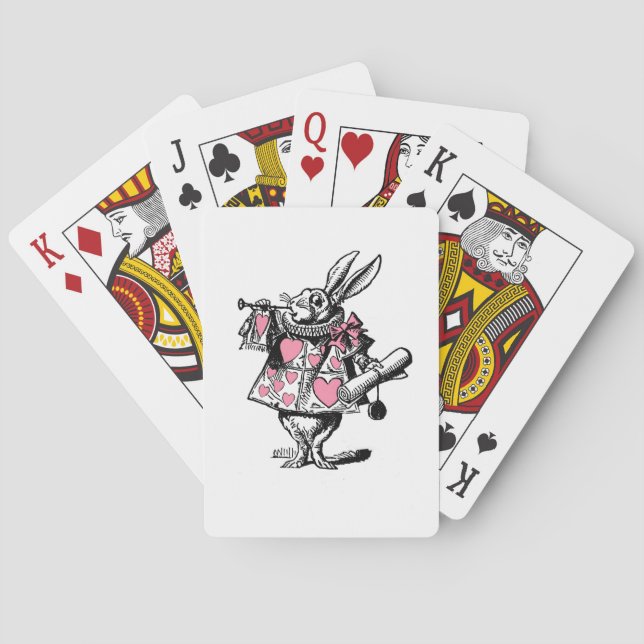 White Rabbit Court Trumpeter Alice in Wonderland P Playing Cards (Back)