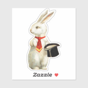 White Rabbit Custom-Cut Vinyl Sticker