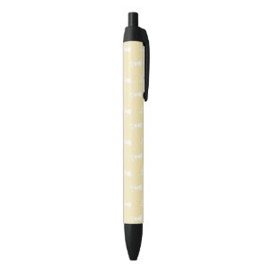 White Rabbit Ears Happy Easter Spring Season Black Ink Pen