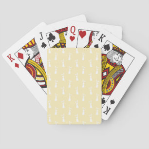 White Rabbit Ears Happy Easter Spring Season Playing Cards