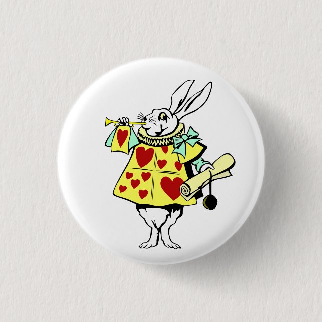 White Rabbit from Alice in Wonderland 3 Cm Round Badge (Front)