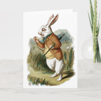 White Rabbit from Alice in Wonderland Card