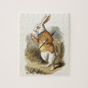 White Rabbit from Alice In Wonderland Vintage Art Jigsaw Puzzle