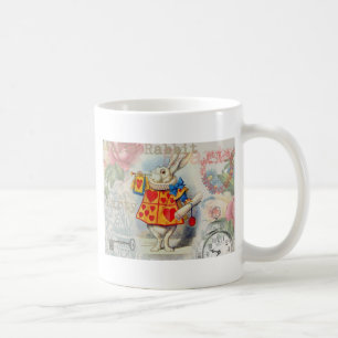 White Rabbit Hearts Alice Classic Coffee Mug