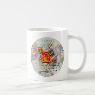 White Rabbit Hearts Alice Classic Coffee Mug