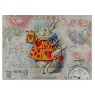 White Rabbit Hearts Alice Classic Cutting Board