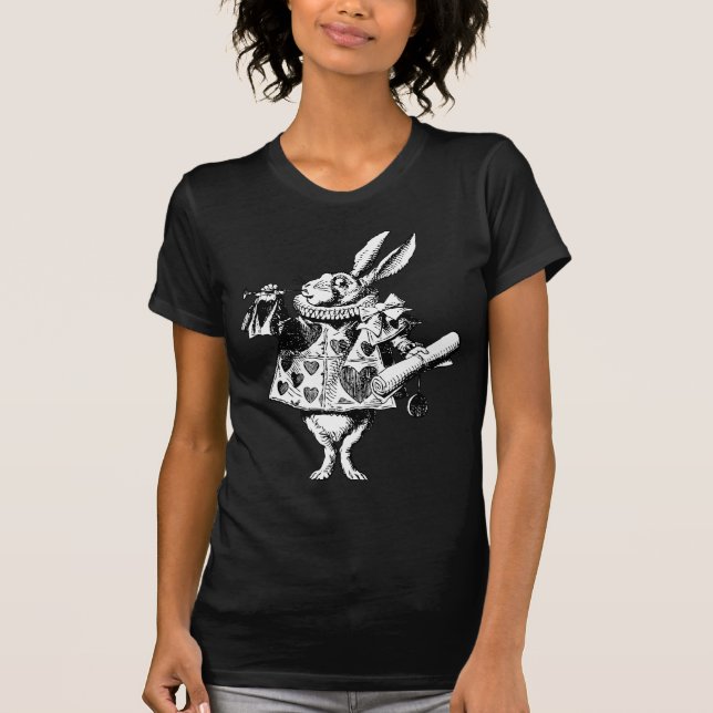White Rabbit Herald Inked Black T-Shirt (Front)