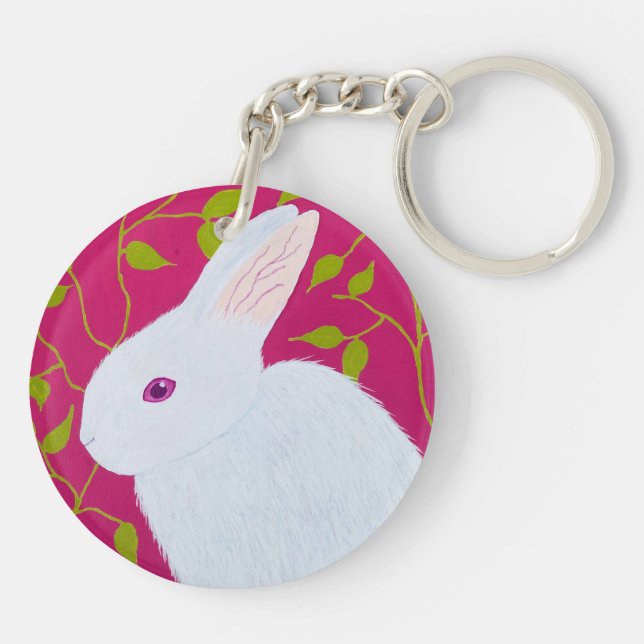 White Rabbit  Key Ring (Back)
