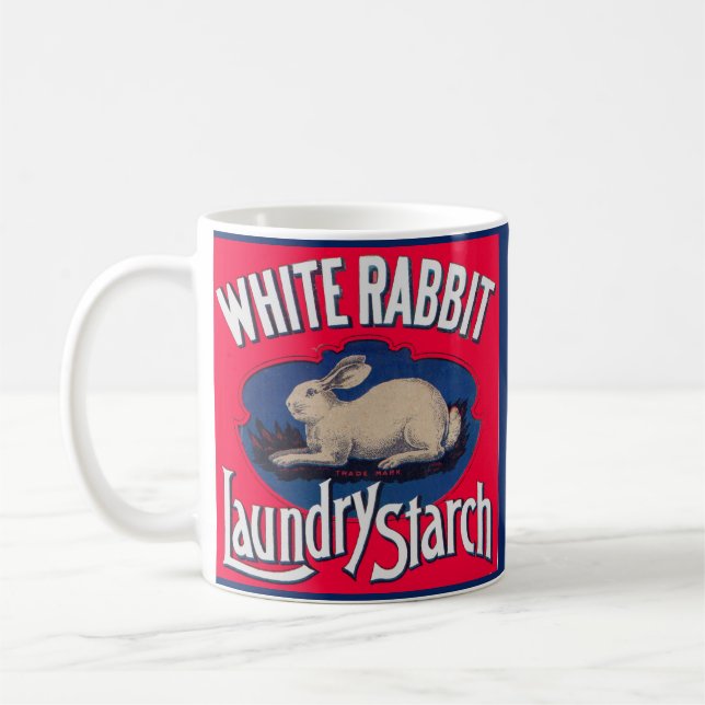 White Rabbit Laundry Starch label Coffee Mug (Left)