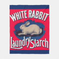 White Rabbit Laundry Starch label print