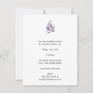 White Rabbit Letterpess Style Invitation