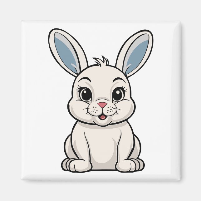 White Rabbit Magnet (Front)