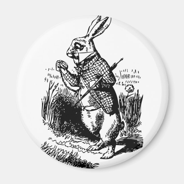 White Rabbit Magnet (Front)