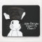 White Rabbit Mouse Pad