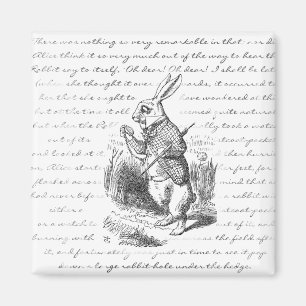 White Rabbit - Oh Dear! Oh Dear! I shall be Late! Magnet