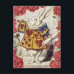 White Rabbit Postcard<br><div class="desc">Vintage Alice in Wonderland Illustration</div>