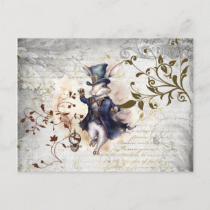 White Rabbit Postcard